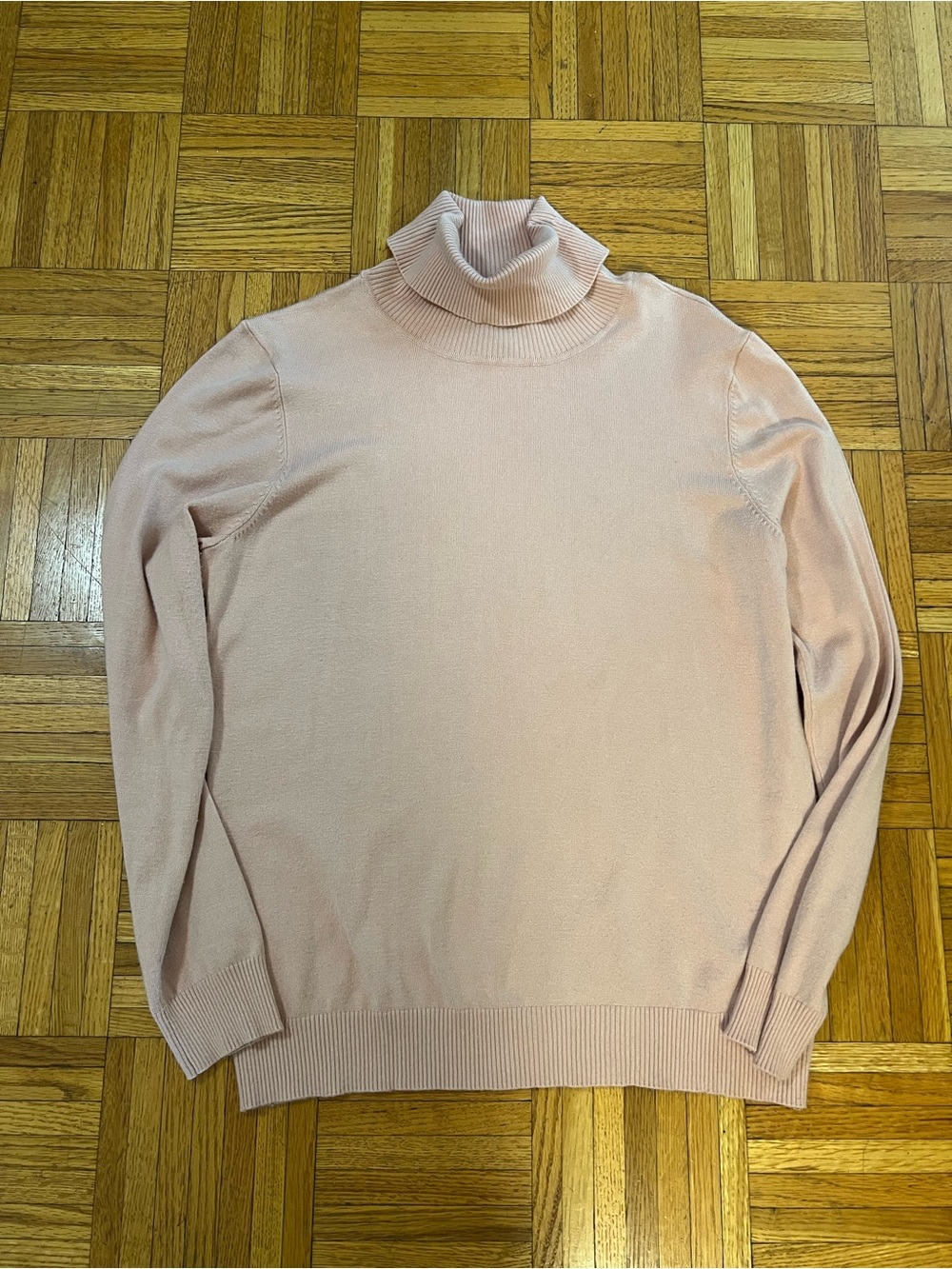 Basics 4 Fall Andrew Marc Women's Light Pink Turtleneck Sweater size large
